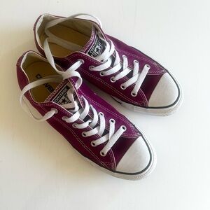 Converse All Star Low Rise Frozen Açaí Canvas Sneakers Size 9